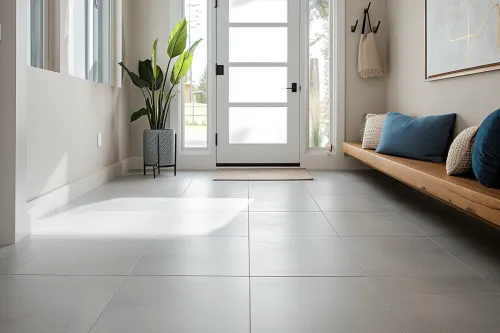 Ce revêtement de sol résistant est idéal pour protéger et embellir les couloirs et entrées d’une maison.